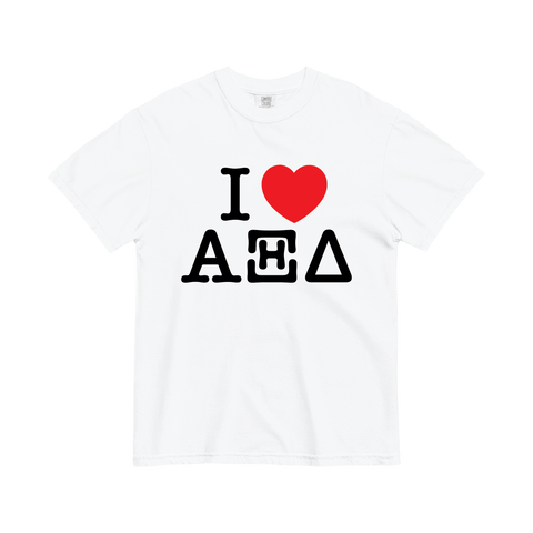 I Heart Tee-Alpha Xi Delta-Small-white