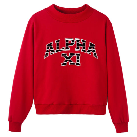 Red Up Sorority Mock Neck