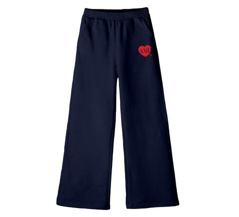 "Full Heart" Embroidered Sorority Flare Sweats