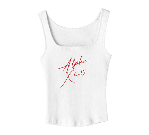 With Love White Sorority Tank