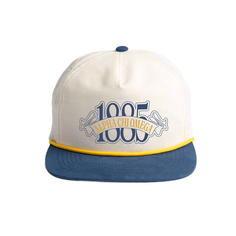 Blue Ribbon Embroidered Sorority Rope Hat