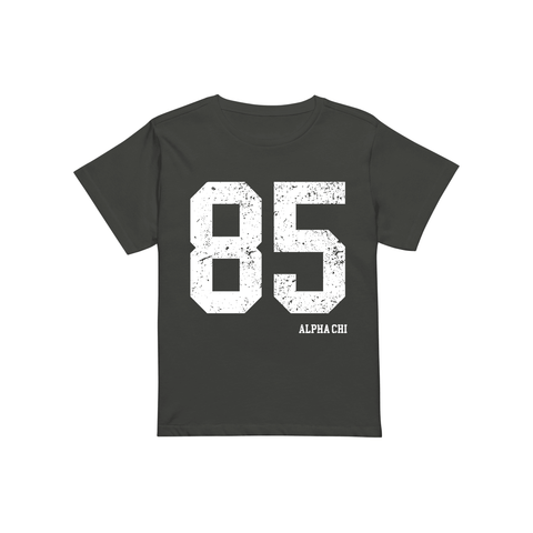 Team Player Baby Tee-Alpha Chi Omega-S-black, gray