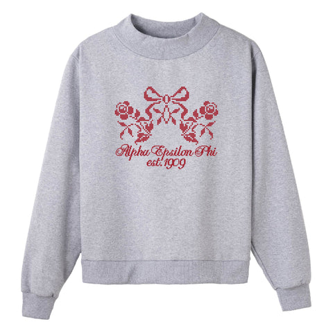 Rose Bit Sorority Mock Neck
