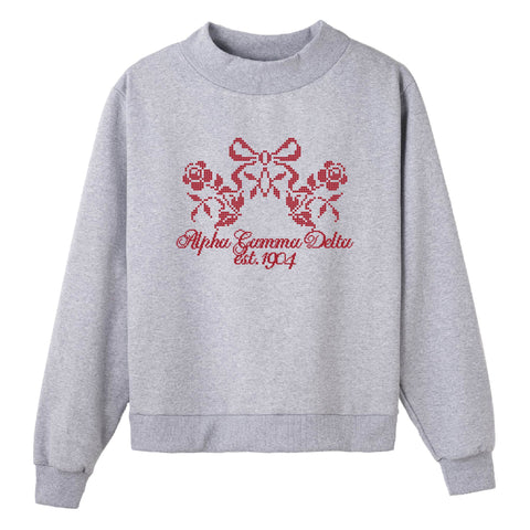 Rose Bit Sorority Mock Neck