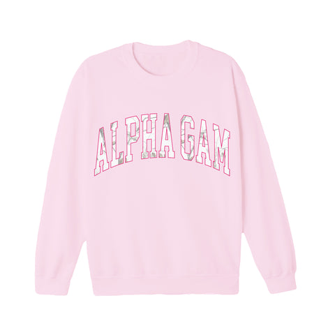 White Camo Sorority Crewneck