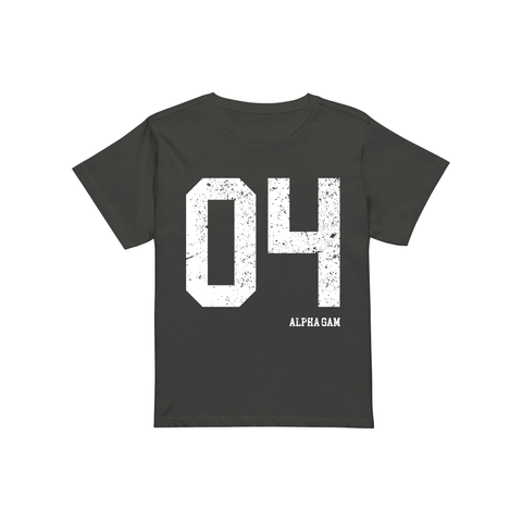 Team Player Baby Tee-Alpha Gamma Delta-S-black, gray