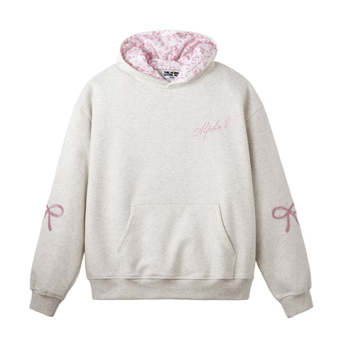 Floral Bow Embroidered Sorority Hoodie