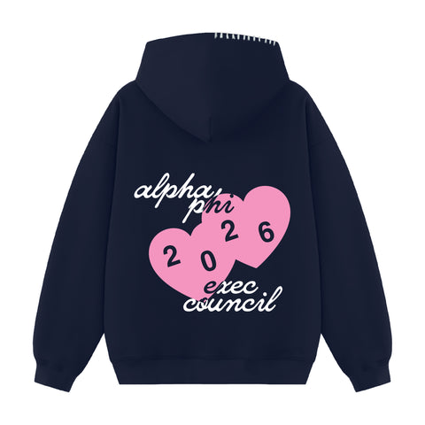 Love From Exec Hood Stitch Sorority Hoodie