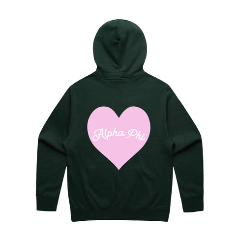 PO 11641| Creighton University Alpha Phi NO DRAWSTRING HOODIE