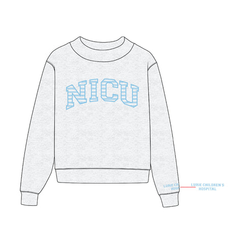 Lurie Children's Hospital Nicu Nurse HLH Mockneck Blue