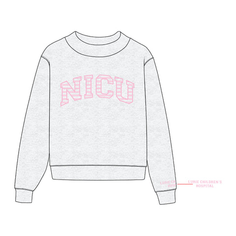 Lurie Children's Hospital Nicu Nurse HLH Mockneck Pink