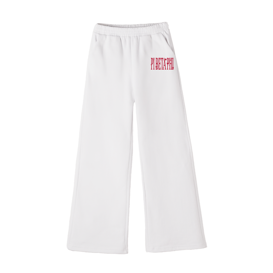 Iowa Pi Beta Phi White Catalina Sweatpants Fall 2023