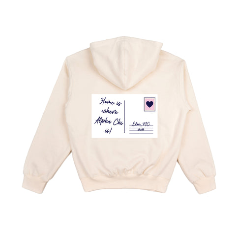 PO 11865| Elon University Alpha Chi Omega NO DRAWSTRING HOODIE