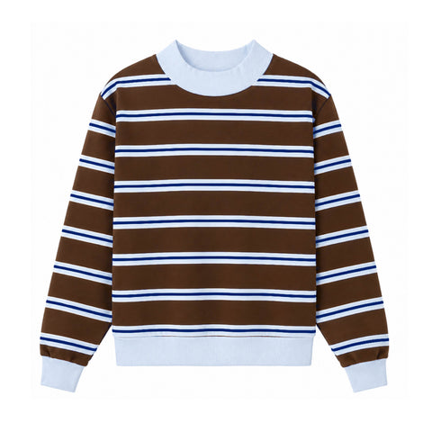 Striped Mock Neck