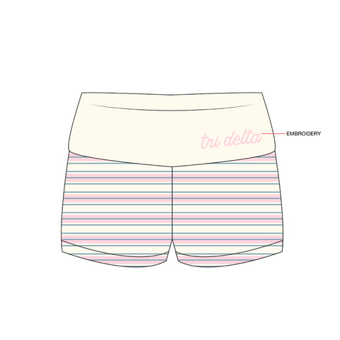 PO 16401| University of Oregon| Delta Delta Delta|HLH FOLDOVER SHORTS