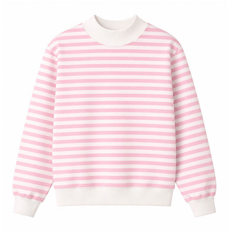 Striped Mock Neck