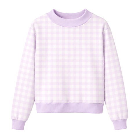 Gingham Mock Neck