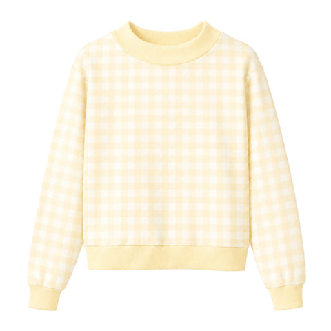 Gingham Mock Neck