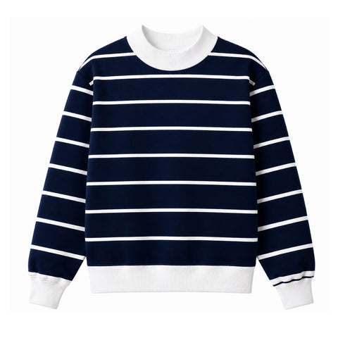 Striped Mock Neck