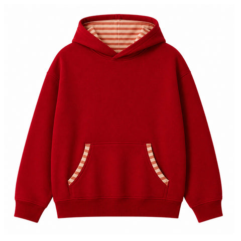 Stripe Trim Hoodie