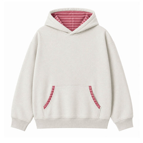 Stripe Trim Hoodie
