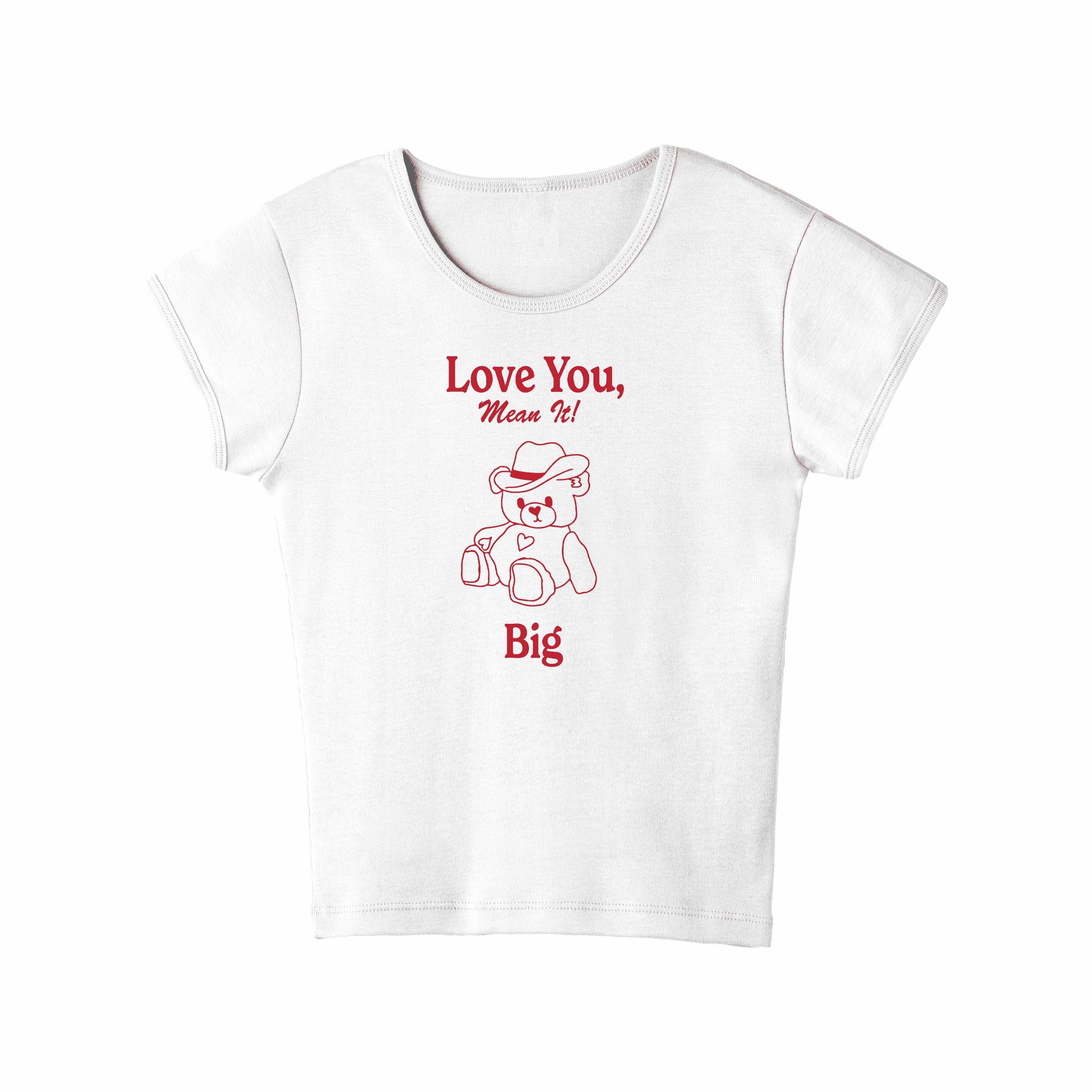 BABYL BABYSLAUGHER BEAR Tシャツ XLサイズ Bear-y-heartfelt-big-White-