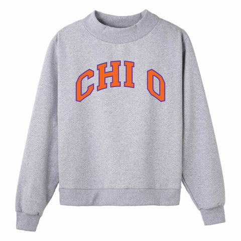 Purple and Orange Campus Colors Sorority Mock Neck