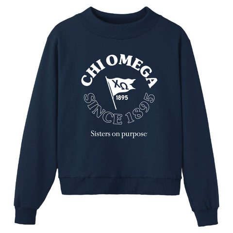 Flag is Raised Sorority Mock Neck