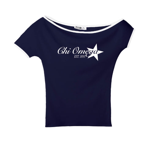 Written in the Stars Navy Sorority Marina Top