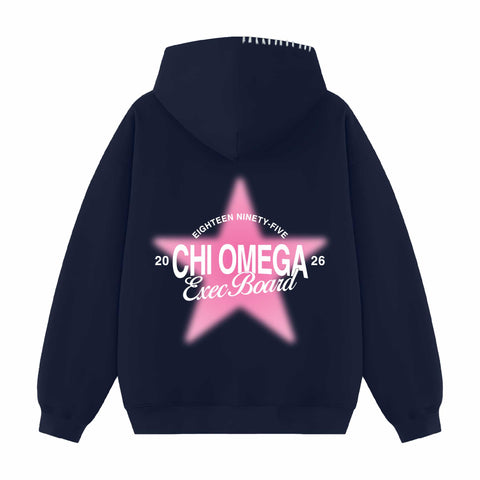 Star Council Exec Hood Stitch Sorority Hoodie