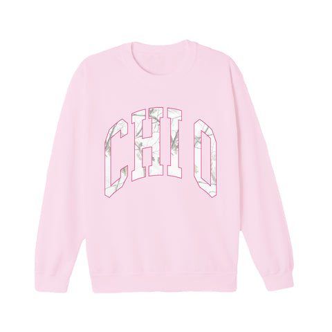 White Camo Sorority Crewneck