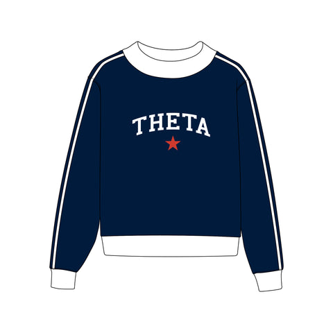 Kappa Alpha Theta Bucknell HLH Navy Mock Neck
