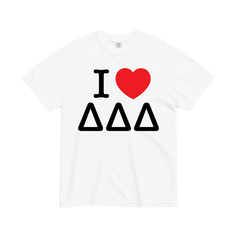 I Heart Tee-Delta Delta Delta-Small-white