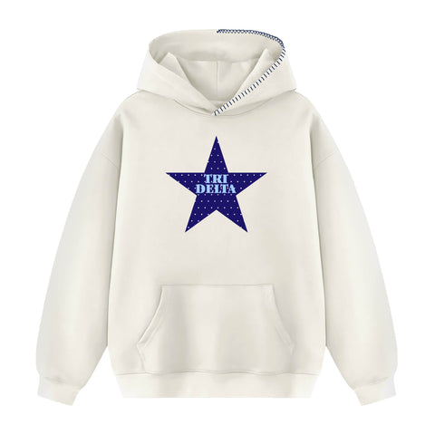 Blue Eyes Hood Stitch Sorority Hoodie