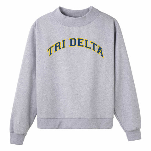 Navy and Gold Campus Colors Sorority Mock Neck