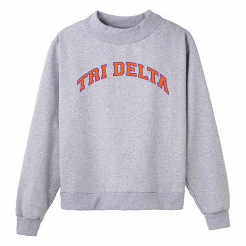 Purple and Orange Campus Colors Sorority Mock Neck