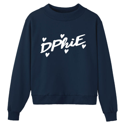 Heartbeat Navy Sorority Mock Neck