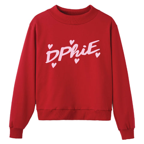 Heartbeat Red Sorority Mock Neck