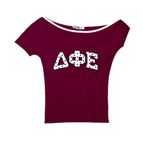 Spot On Bordeaux Sorority Marina Top