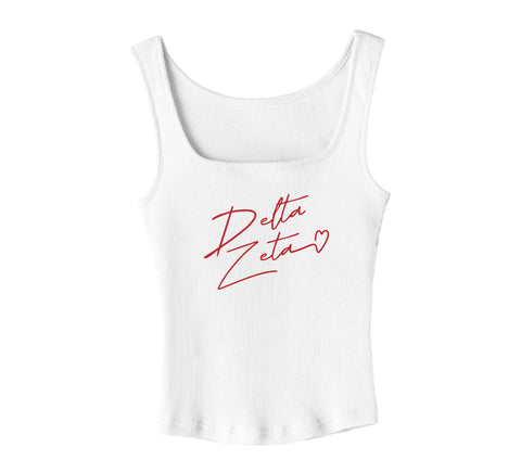 With Love White Sorority Tank