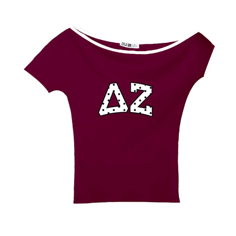 Spot On Bordeaux Sorority Marina Top