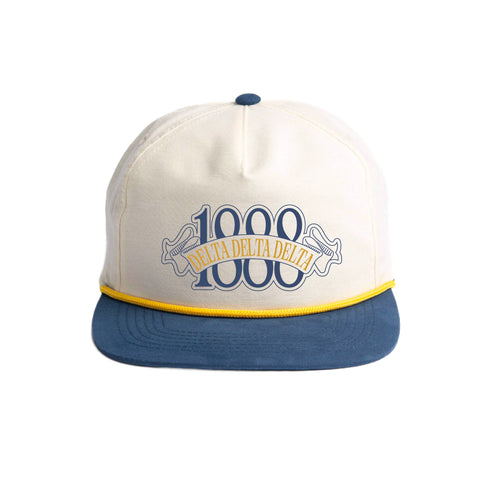 Blue Ribbon Embroidered Sorority Rope Hat