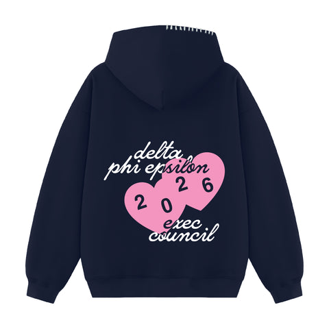 Love From Exec Hood Stitch Sorority Hoodie