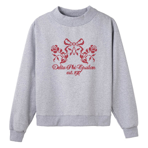 Rose Bit Sorority Mock Neck
