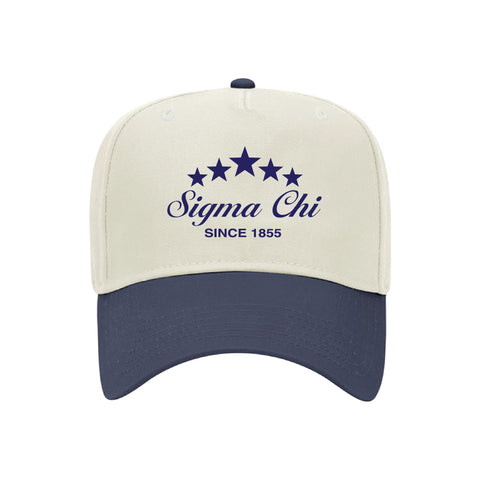 Five Star Embroidered Fraternity Hat