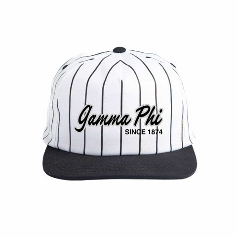 Silver and Black Embroidered Sorority Hat