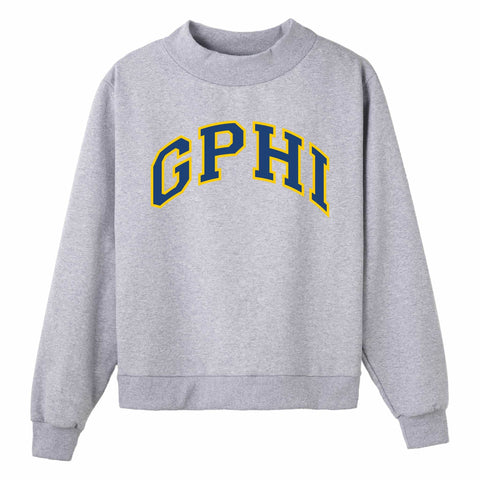 Navy and Gold Campus Colors Sorority Mock Neck