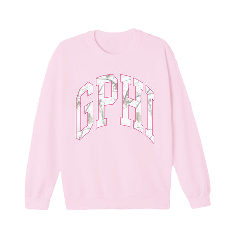 White Camo Sorority Crewneck