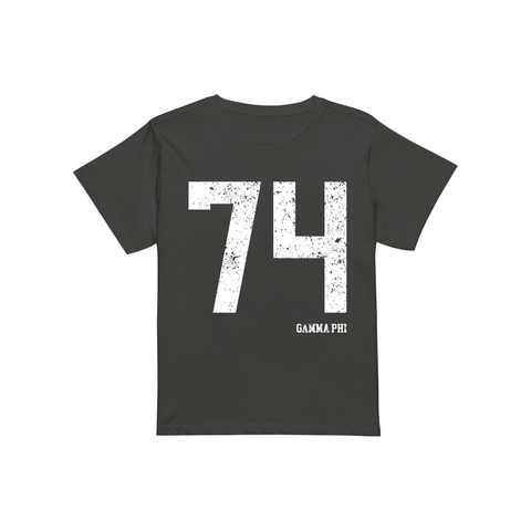 Team Player Baby Tee-Gamma Phi Beta-S-black, gray