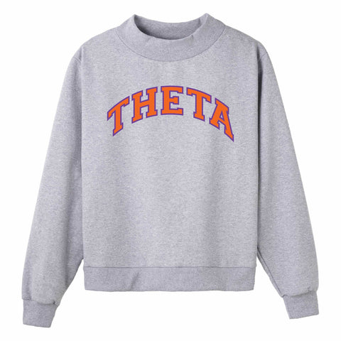 Purple and Orange Campus Colors Sorority Mock Neck